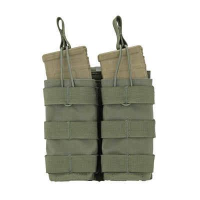 Modular (MOLLE) Rifle Magazine Pouch, DOUBLE, Open Top (Shingle), (AR - M4 - AK47 - G36 - M14 - SMG)
